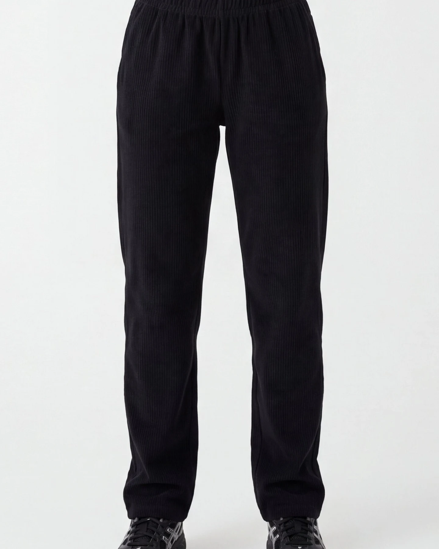 ORGANICATION Damen vegan Jogginghose Aus Cord Schwarz – Ansicht 2