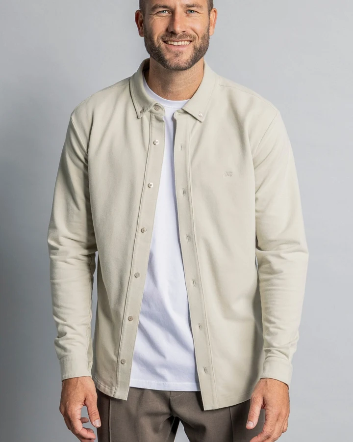 DIRTS Herren vegan Shirt Aus Jersey In Der Farbe Cashew