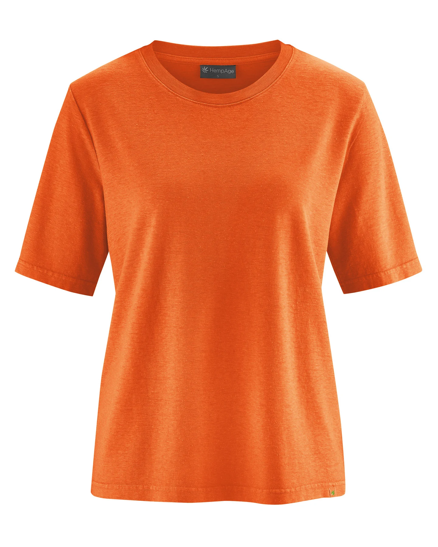 Hempage Damen vegan T-Shirt Combination Nektarine Orange – Ansicht 2