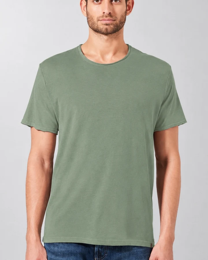 Hempage Herren vegan T-Shirt Timeless Basic Kaktusgrün