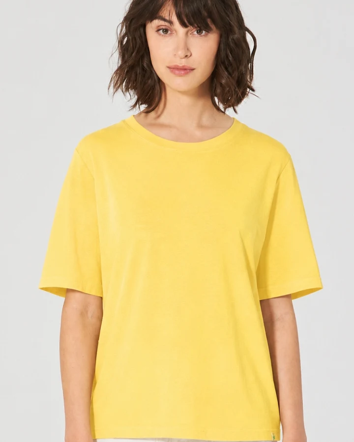 Hempage Damen vegan T-Shirt Kombination In Gelb