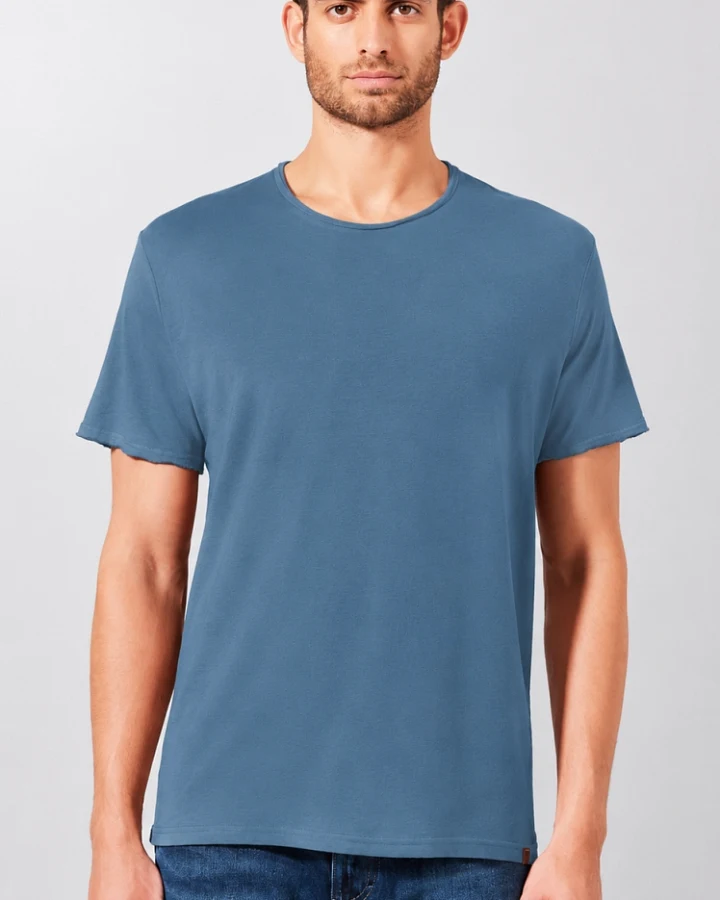 Hempage Herren vegan T-Shirt Timeless Basic Atlantic Blue
