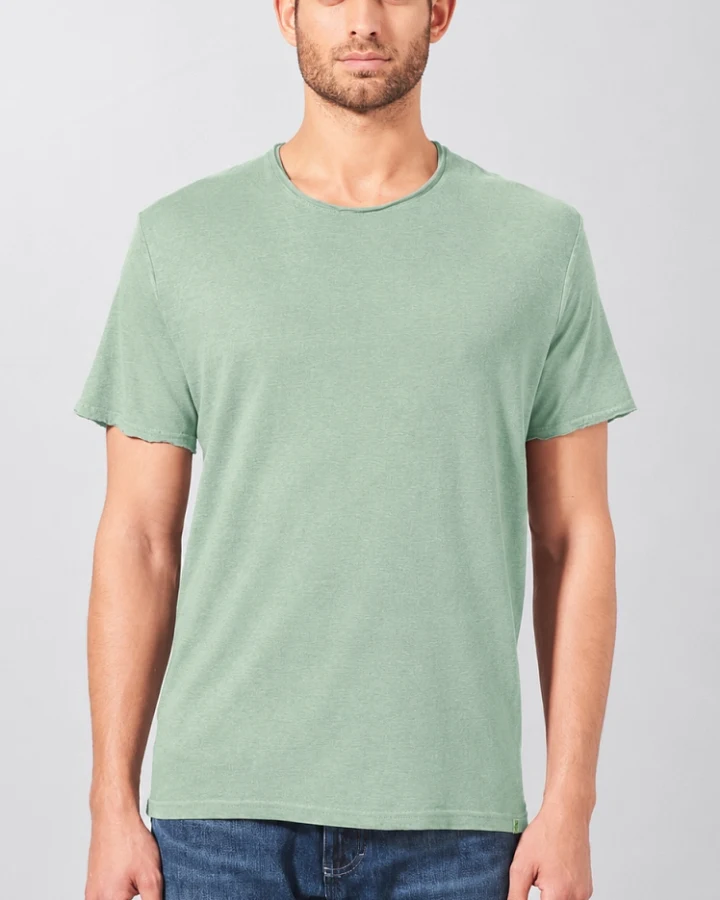 Hempage Herren vegan T-Shirt Timeless Basic Mintgrün