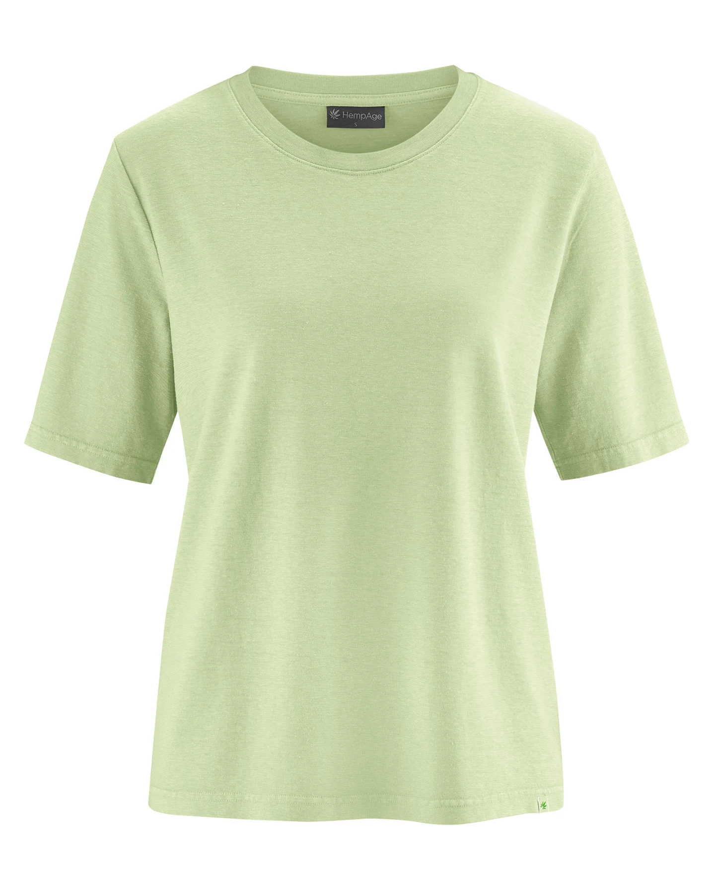 Hempage Damen vegan T-Shirt Combination Matchagrün – Ansicht 2