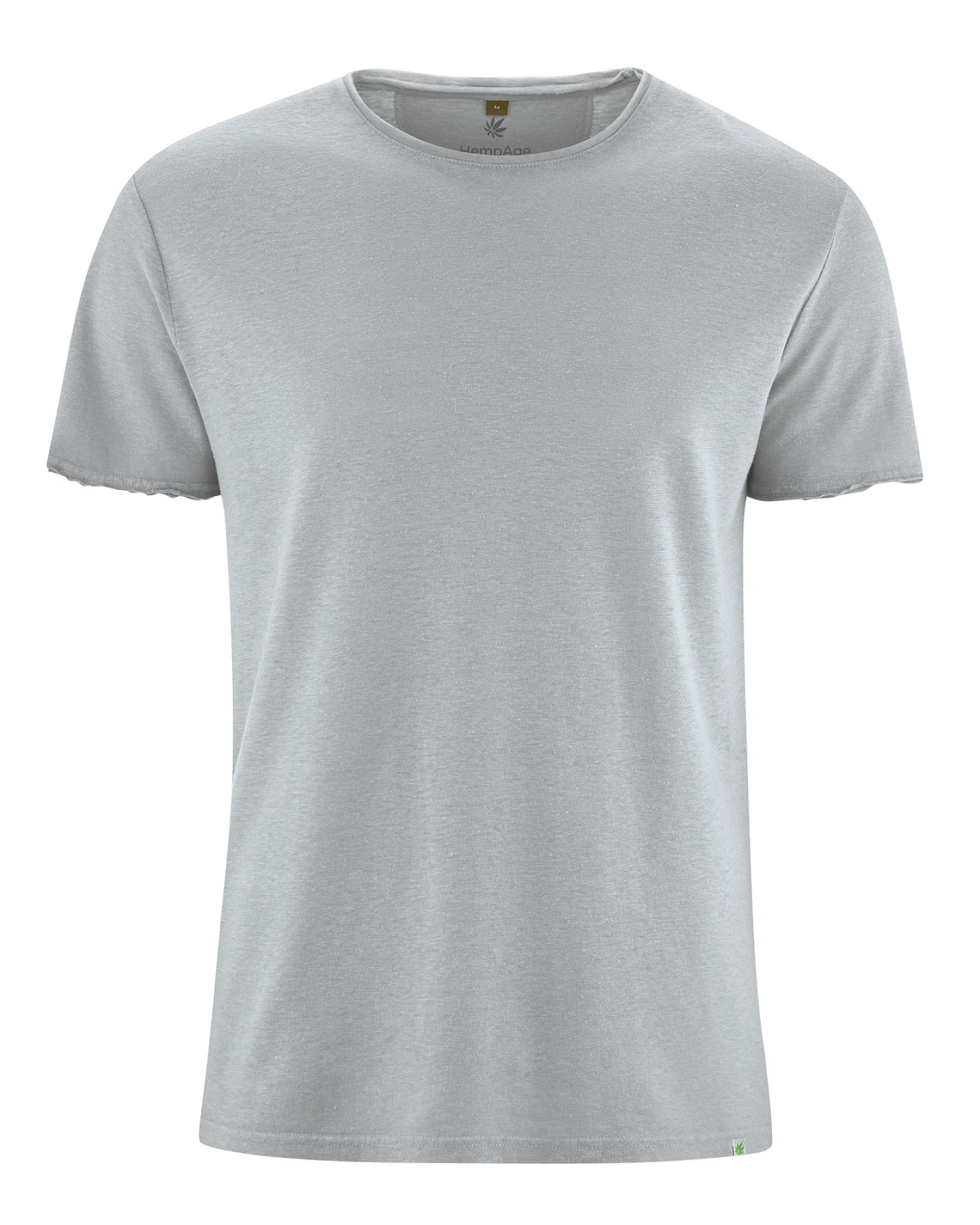 Hempage Herren vegan T-Shirt Timeless Basic In Quarzgrau – Ansicht 2
