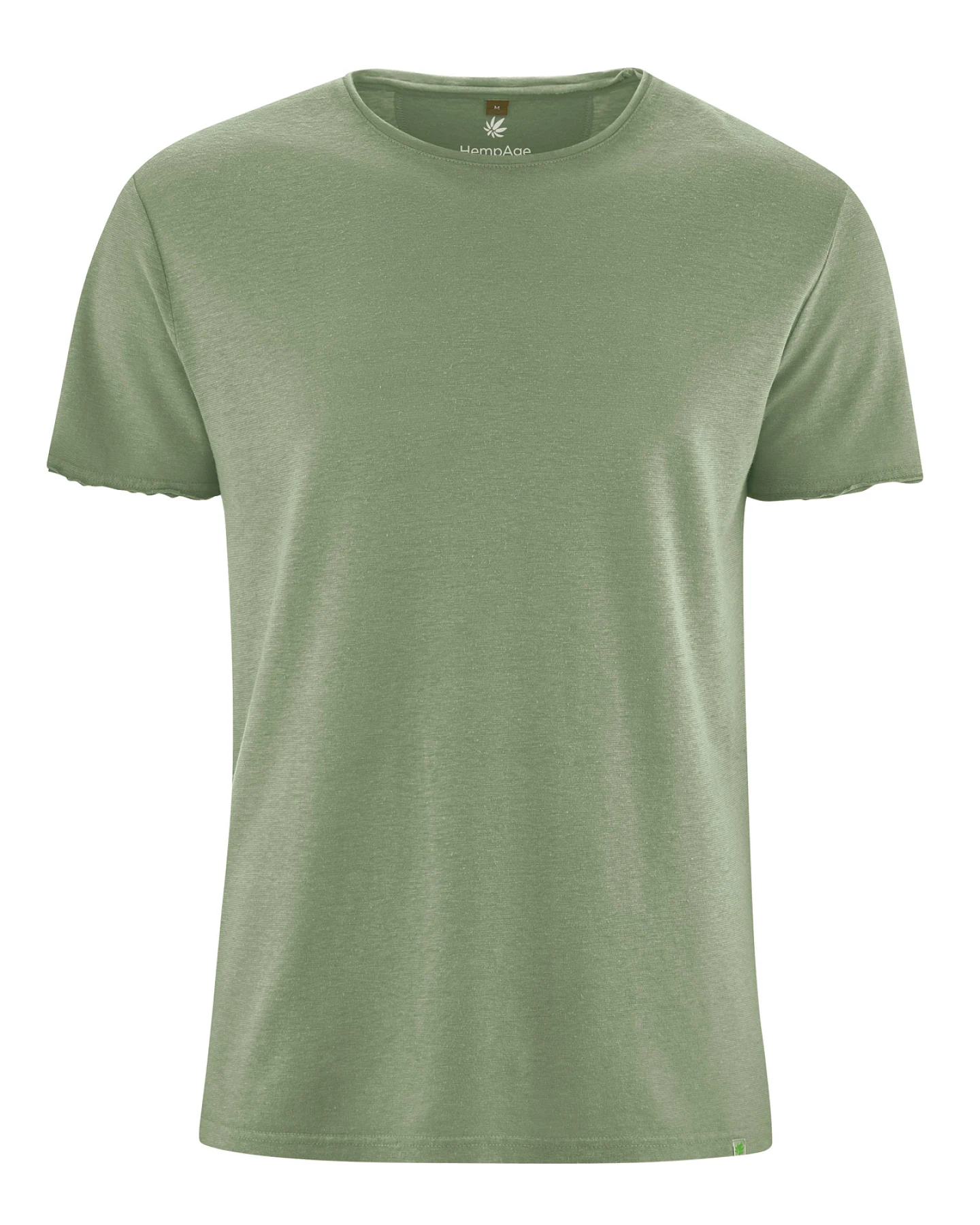 Hempage Herren vegan T-Shirt Timeless Basic Kaktusgrün – Ansicht 2