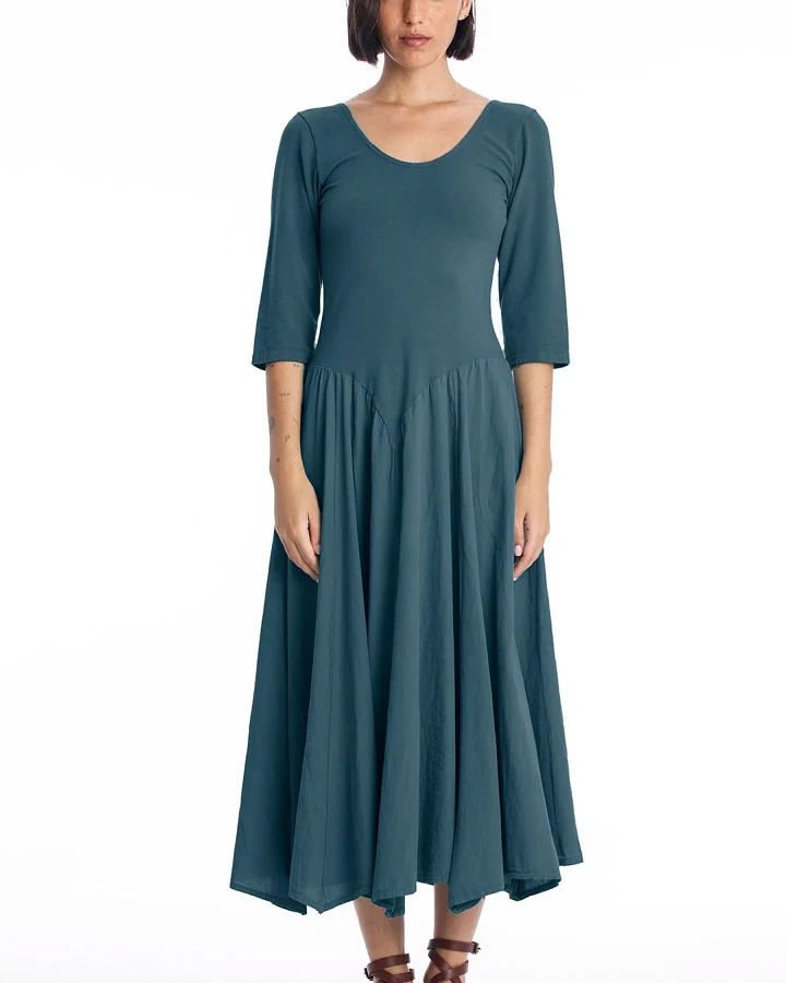 RAVENS VIEW IBIZA Damen vegan Kleid Look Ocean Blue