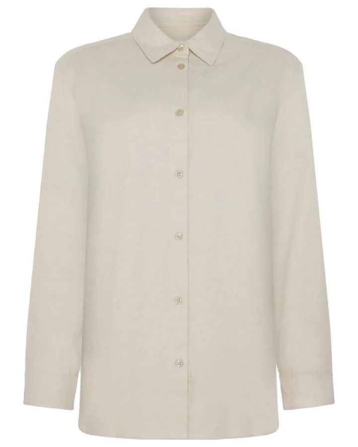 KnowledgeCotton Apparel - Women's Regular Fit Heavy Twill - Bluse Gr S beige