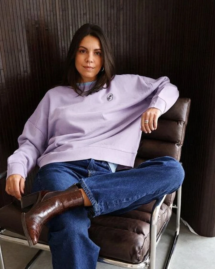 Kultgut Artdesign - Goodness Pulloversweater im Boxistyle / Little cocoa flower