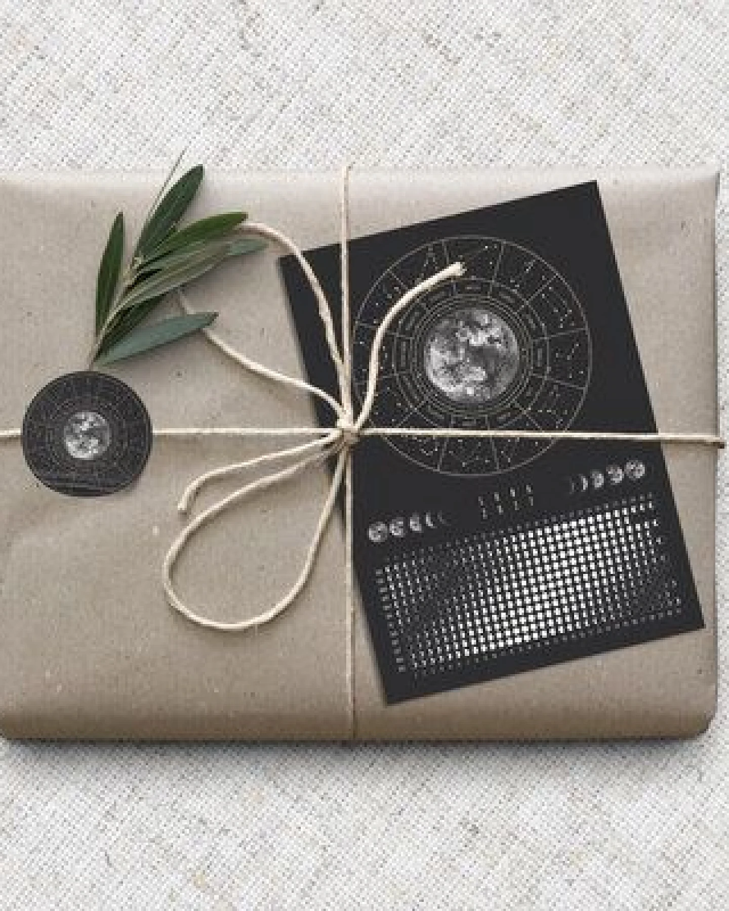 Postkarten Set Mondkalender 2027 Schwarz, beige // ShellyCreates – Ansicht 4