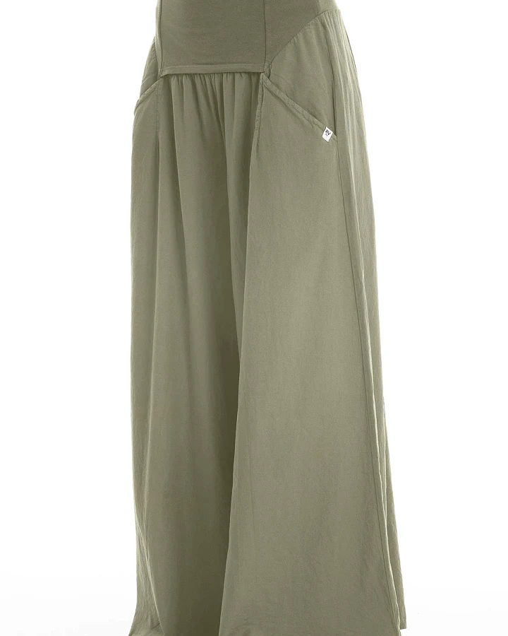 RAVENS VIEW IBIZA Damen vegan Hose Weites Bein Khaki