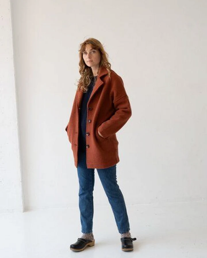 TIRALAHILACHA Tad Chunky Wool Coat