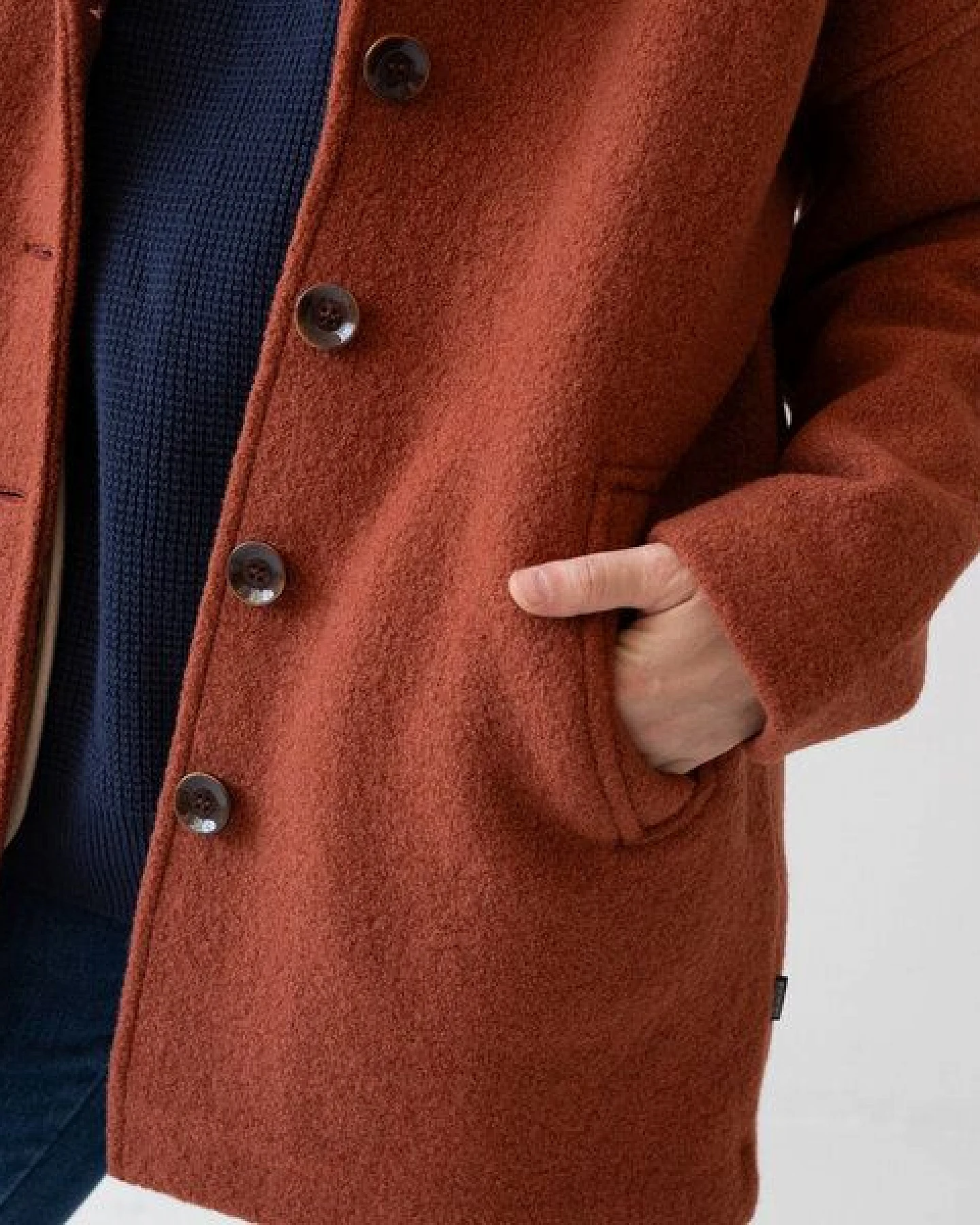 TIRALAHILACHA Tad Chunky Wool Coat – Ansicht 3