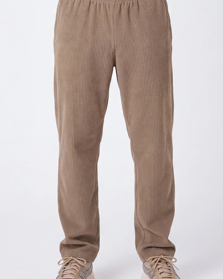 ORGANICATION Herren vegan Jogginghose Aus Cord Gravel Braun