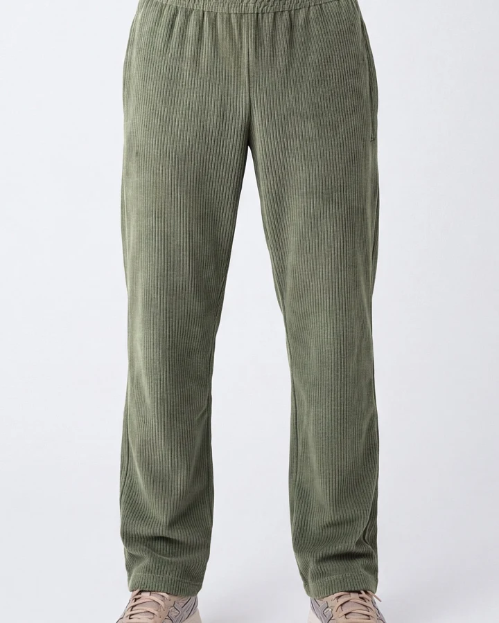 ORGANICATION Herren vegan Jogginghose Aus Cord Olivgrün