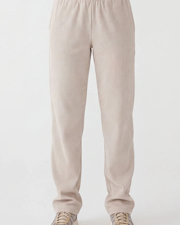 ORGANICATION Damen vegan Jogginghose Aus Cord Sandfarben