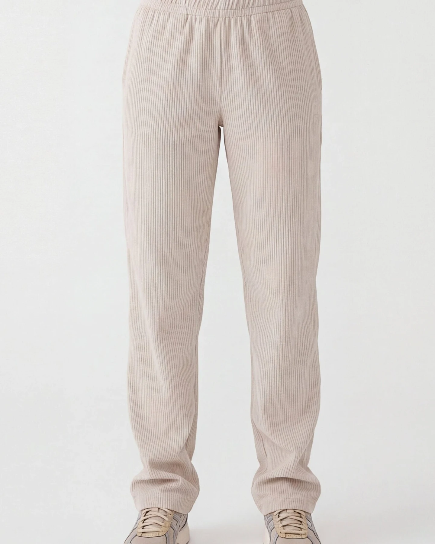 ORGANICATION Damen vegan Jogginghose Aus Cord Sandfarben – Ansicht 2