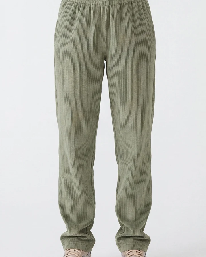 ORGANICATION Damen vegan Jogginghose Aus Cord Olivgrün