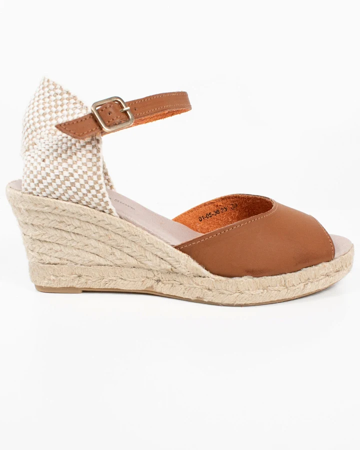 Will's Vegan Store Damen vegan Wedges Espadrille Tan Canvas