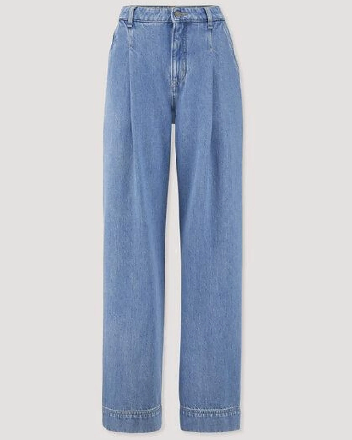 hessnatur Jeans Wide Leg mit Bundfalten aus Bio-Baumwolle mit TENCEL Lyocell – Ansicht 4