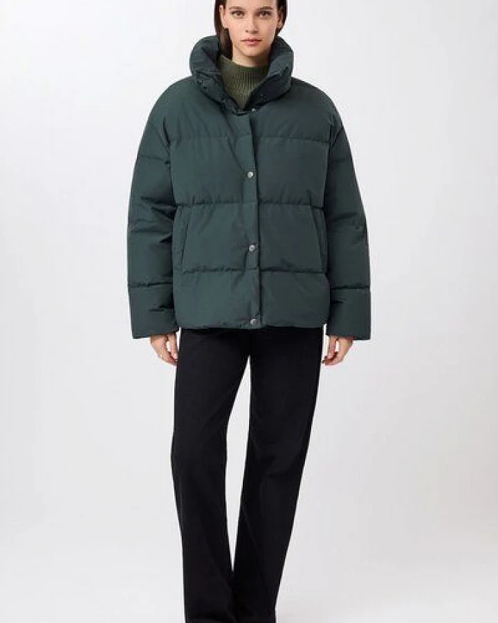 LangerChen Gesteppte Jacke aus Eco Daune mit Stehkragen