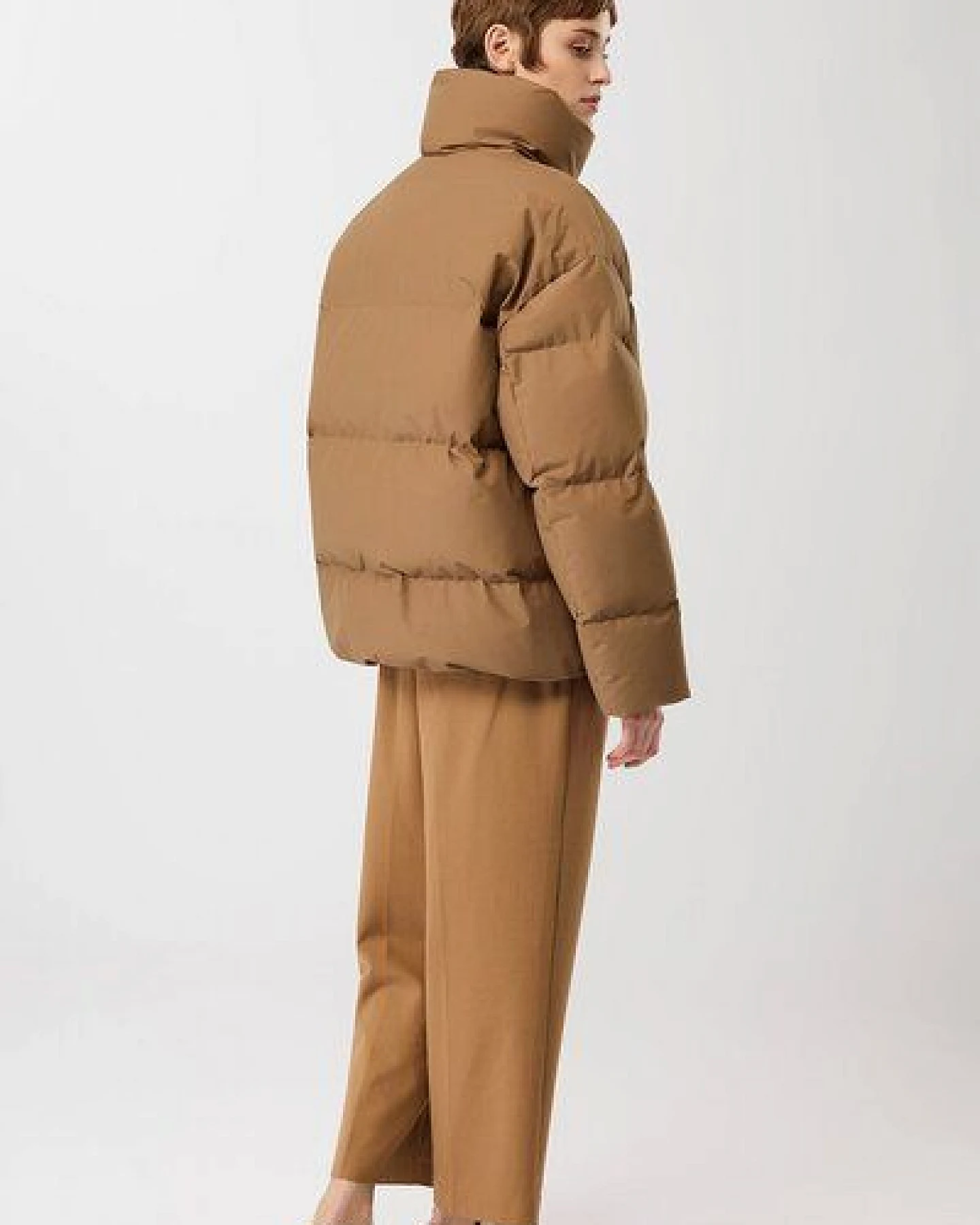 LangerChen Gesteppte Jacke aus Eco Daune mit Stehkragen – Ansicht 3
