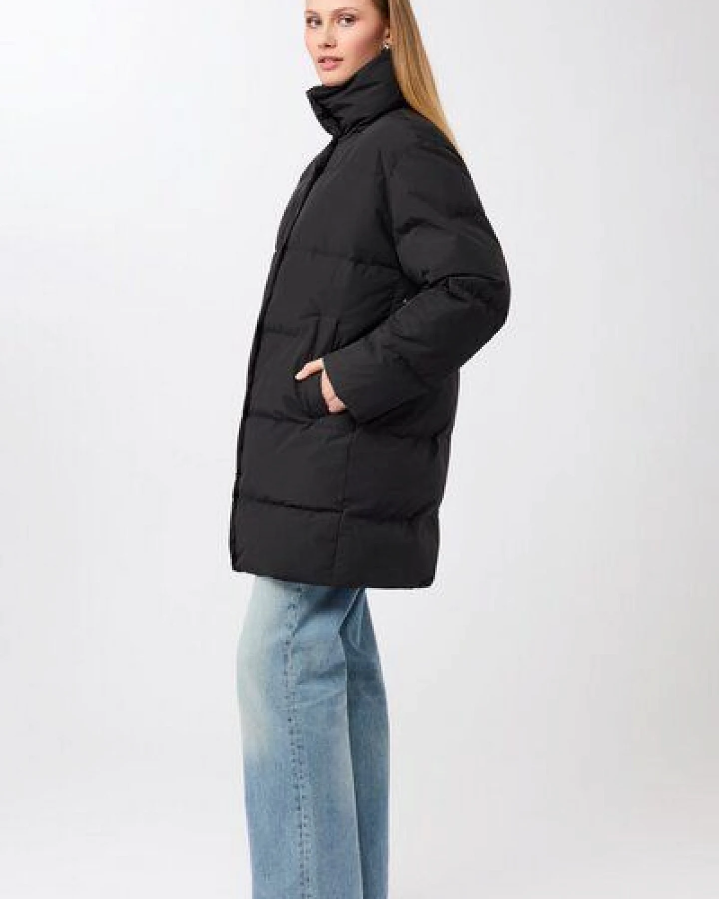 LangerChen Jacke mit Stehkragen aus Eco Daune – Ansicht 3