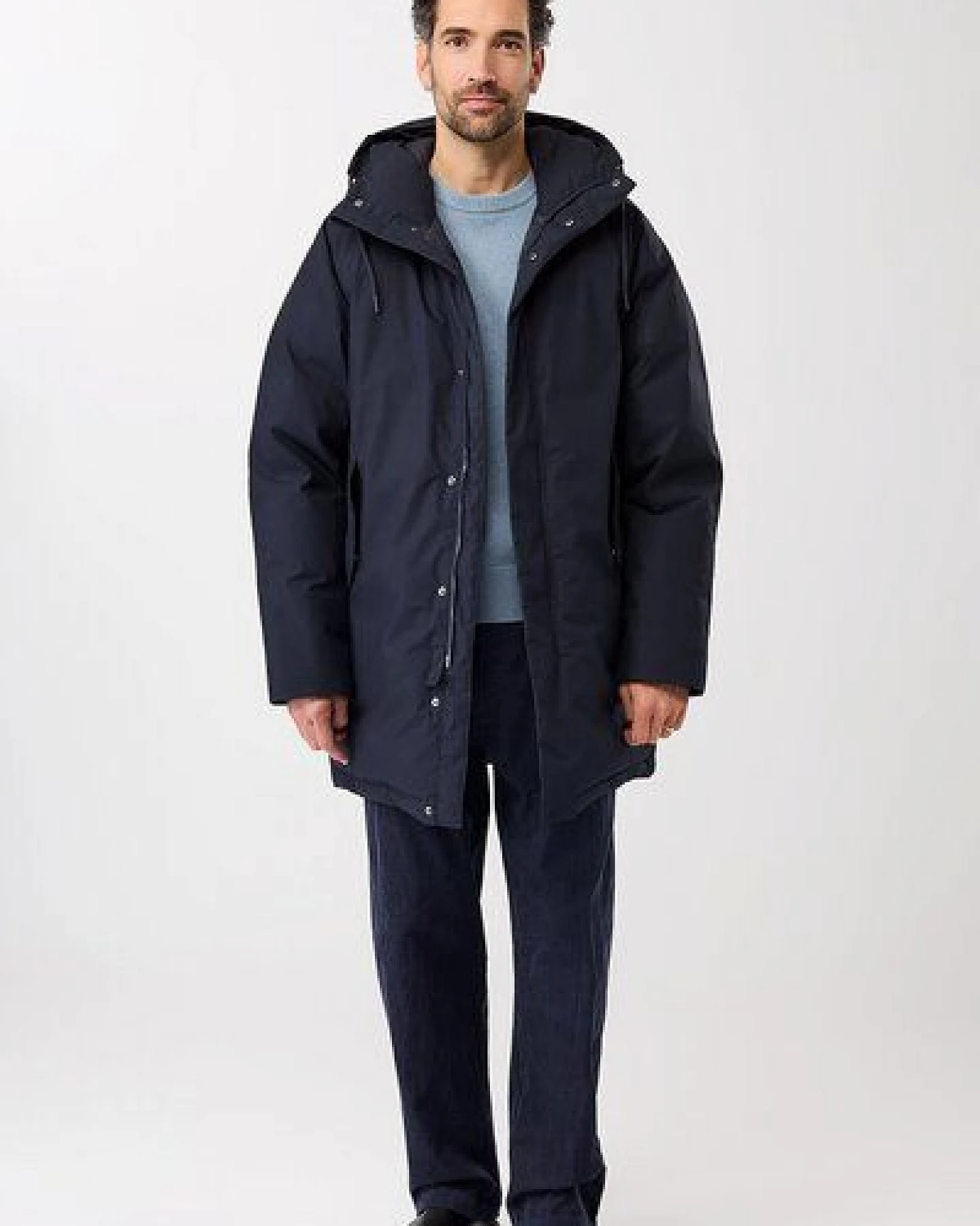 LangerChen Parka aus Eco Daune mit Kapuze – Ansicht 2