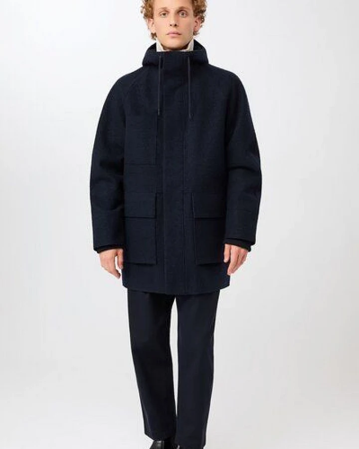 LangerChen Parka aus Techno Felt mit großen Taschen