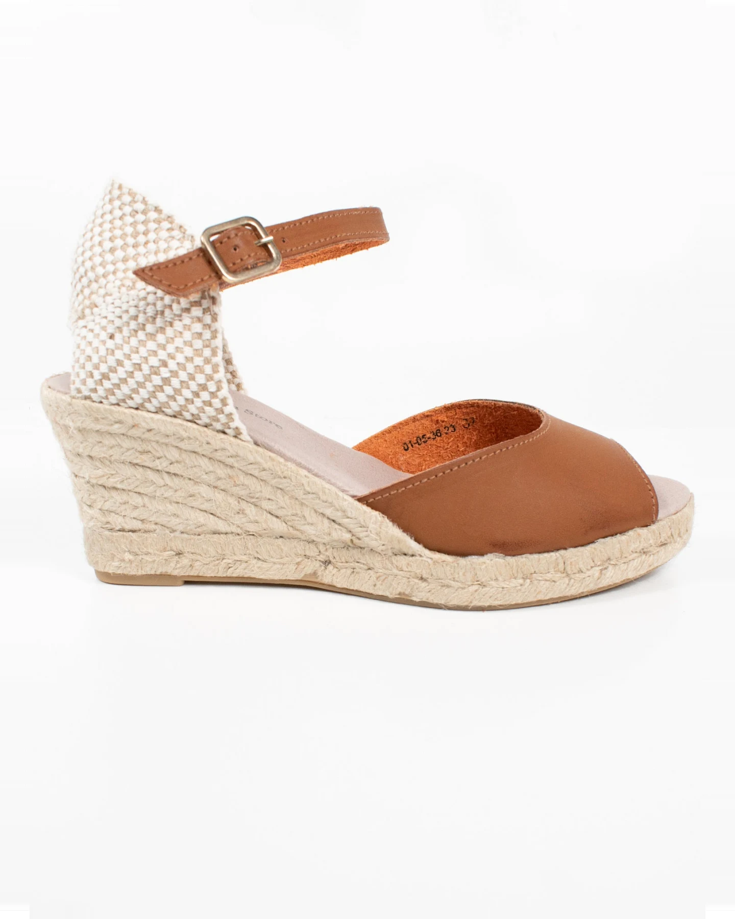 Will's Vegan Store Damen vegan Wedges Espadrille Tan Canvas – Ansicht 2