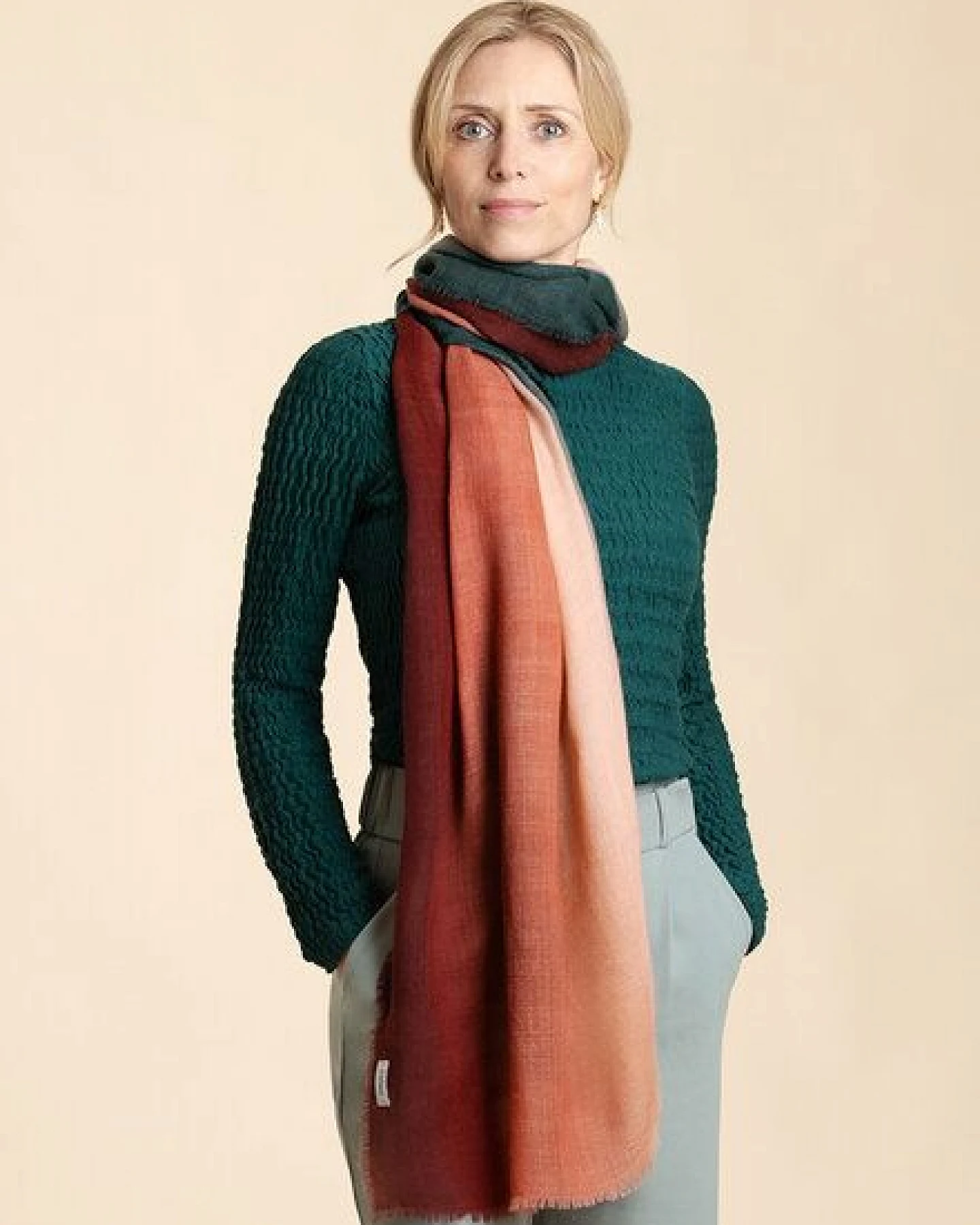 Djian ILVIE –Schal aus Merino-Wolle, mulesing-frei – Ansicht 4