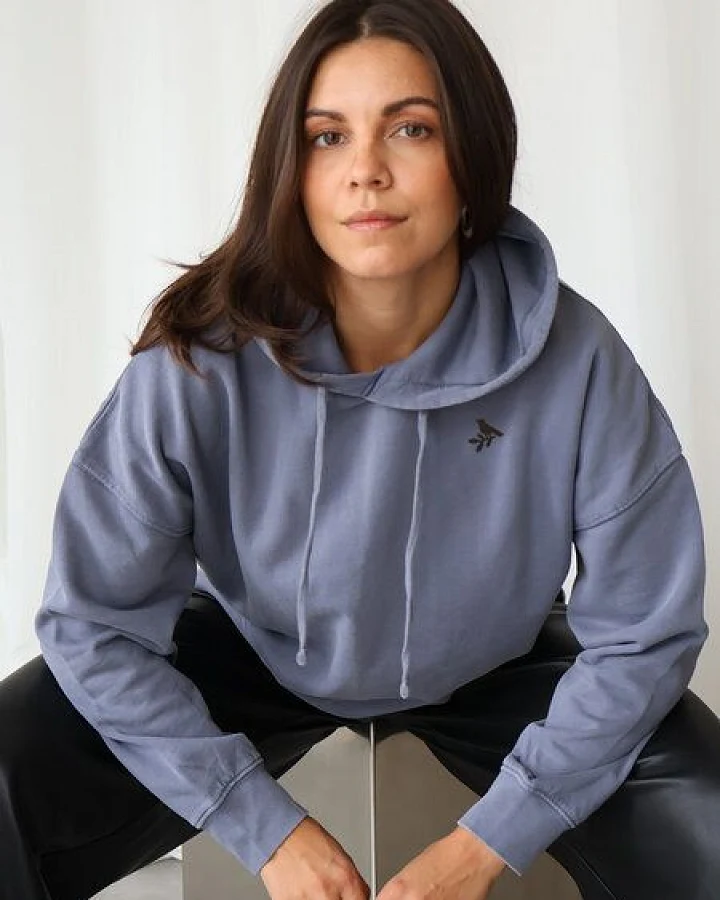 Kultgut Kuschelig weich- Vintagelook- Hoodie/ Die kleine Nachtigall