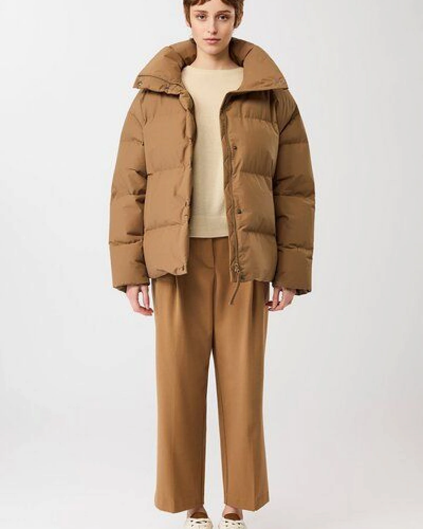 LangerChen Gesteppte Jacke aus Eco Daune mit Stehkragen – Ansicht 2