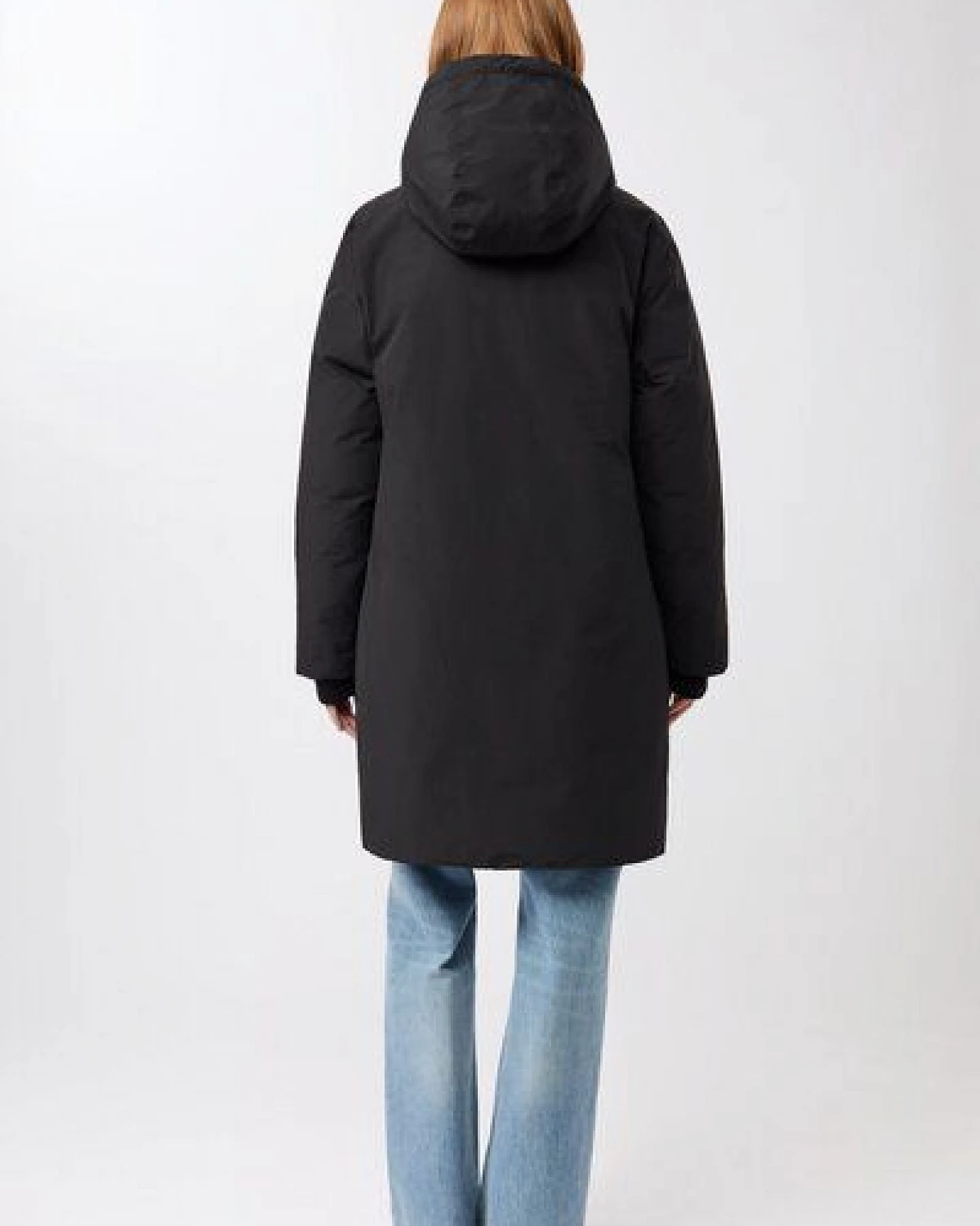 LangerChen Lange Jacke mit Kapuze und Eco Daune – Ansicht 3