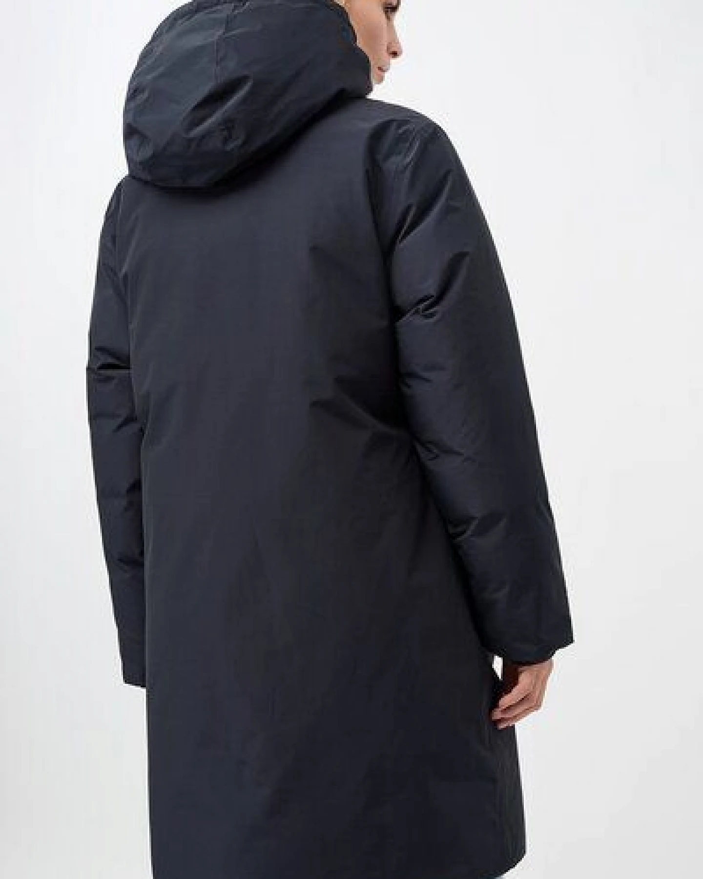 LangerChen Lange Jacke mit Kapuze und Eco Daune – Ansicht 2