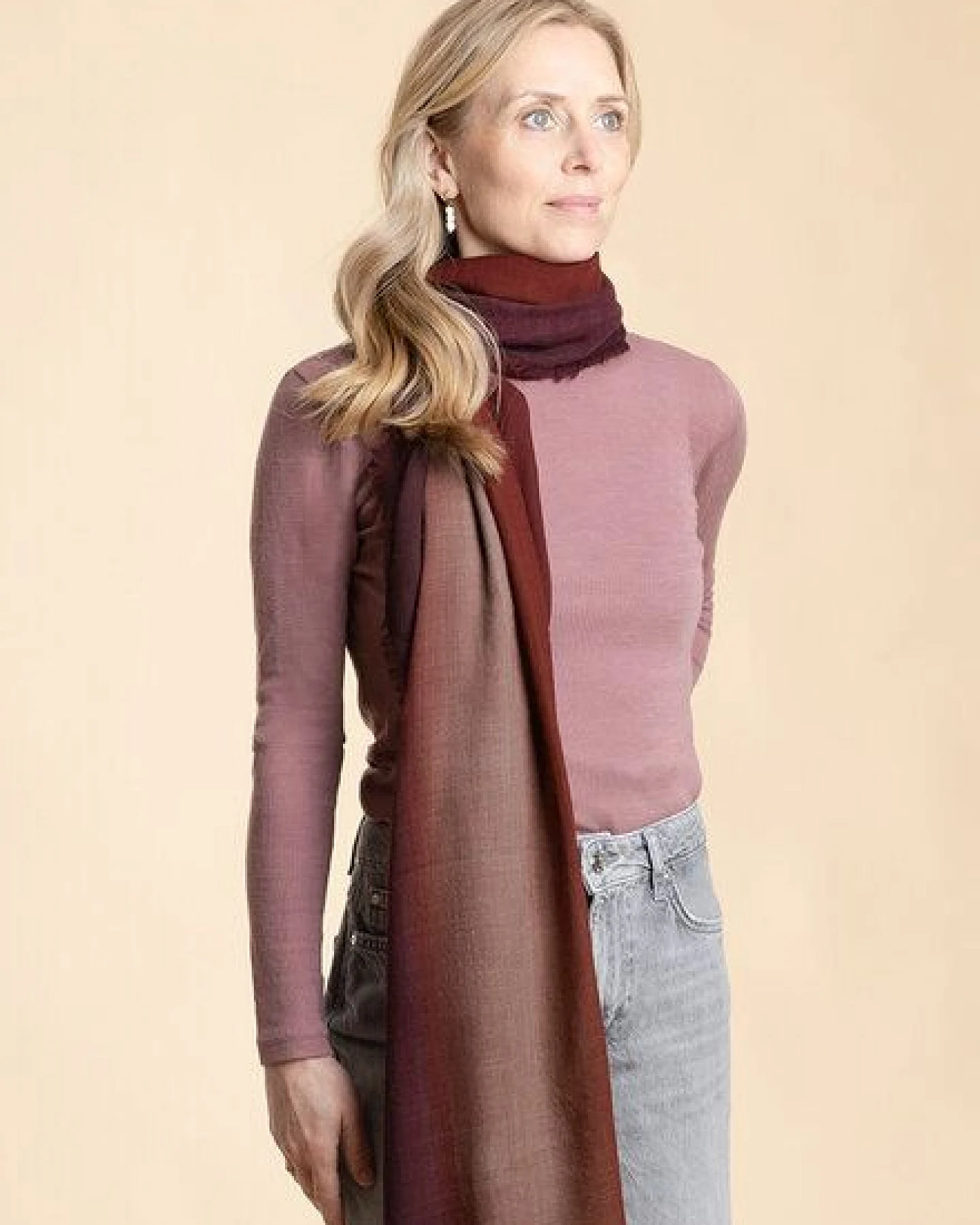 Djian ILVIE –Schal aus Merino-Wolle, mulesing-frei – Ansicht 4