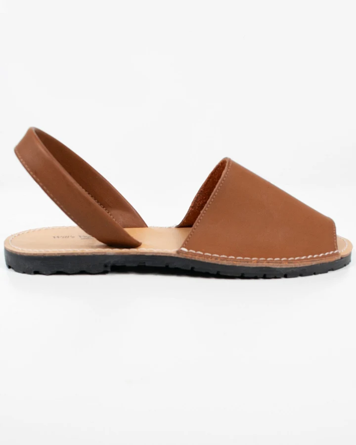 Will's Vegan Store Damen vegan Flache Sandalen Tan