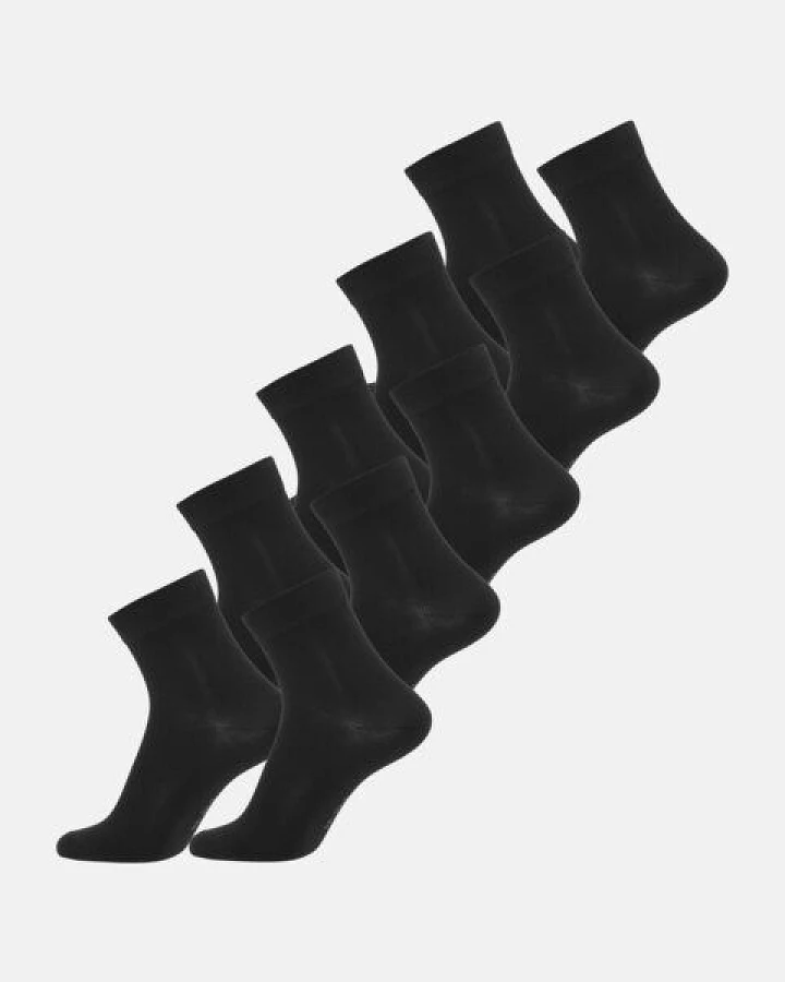 Copenhagen Bamboo 10 Paar schwarze Socken aus Bambus mit niedrigem Schnitt