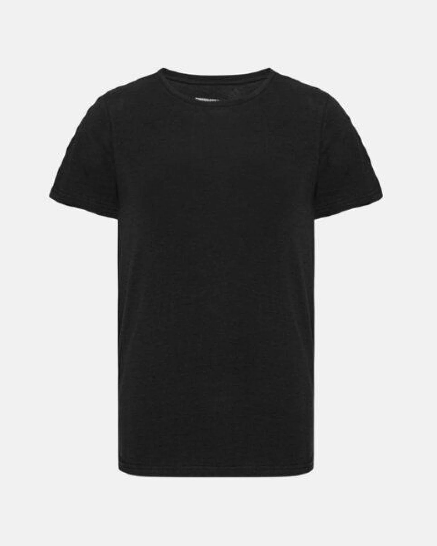 Copenhagen Bamboo 2 Schwarze schmal geschnittene Bambus-T-Shirts mit Rundhalsausschnitt – Ansicht 2