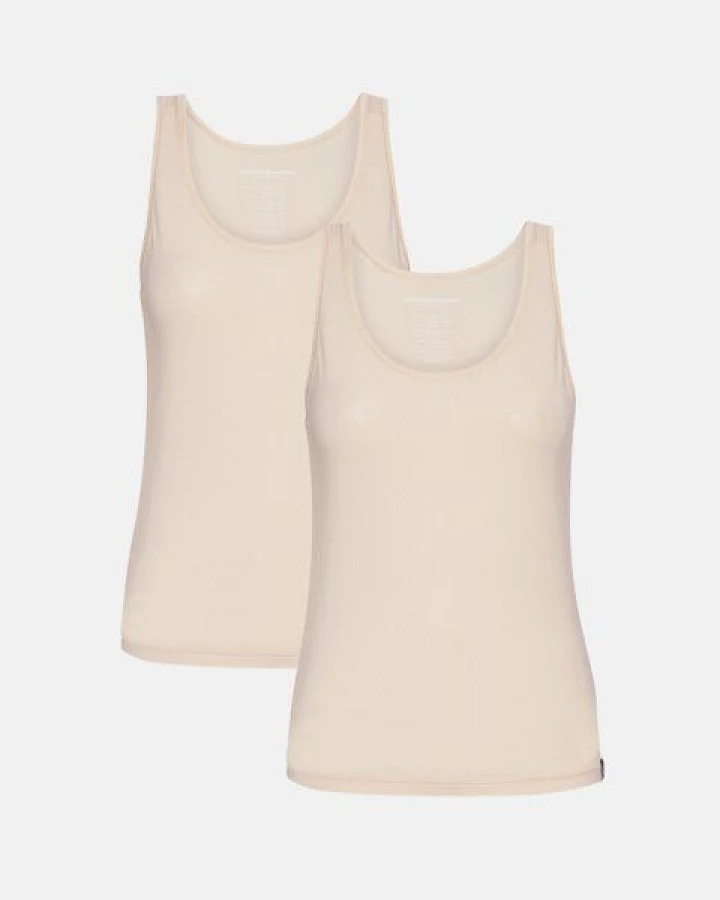 Copenhagen Bamboo 2 Stück Creme Bambus Tank Top