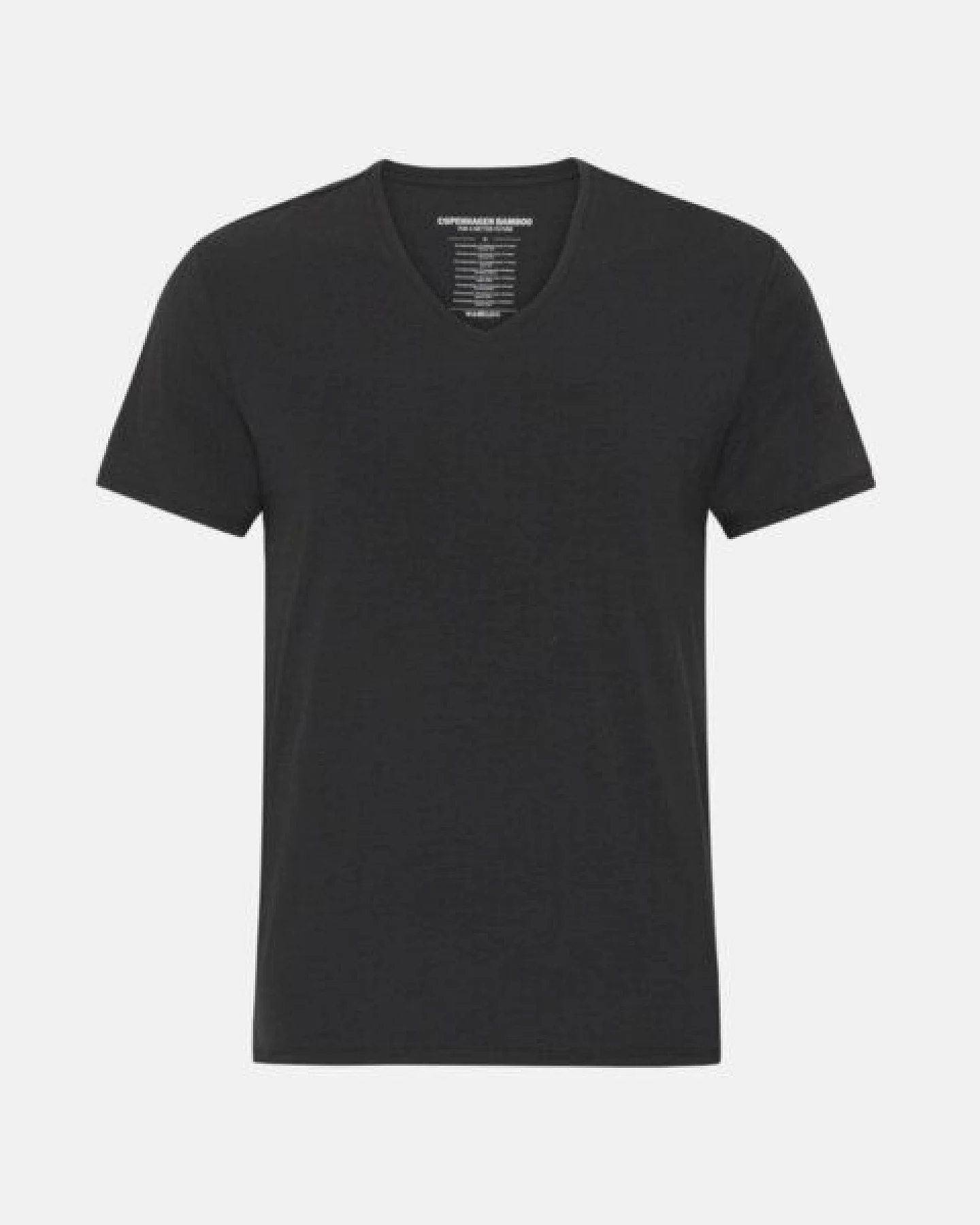 Copenhagen Bamboo 2 Stück Schwarze Slim Fit Bambus-T-Shirts mit V-Ausschnitt – Ansicht 4
