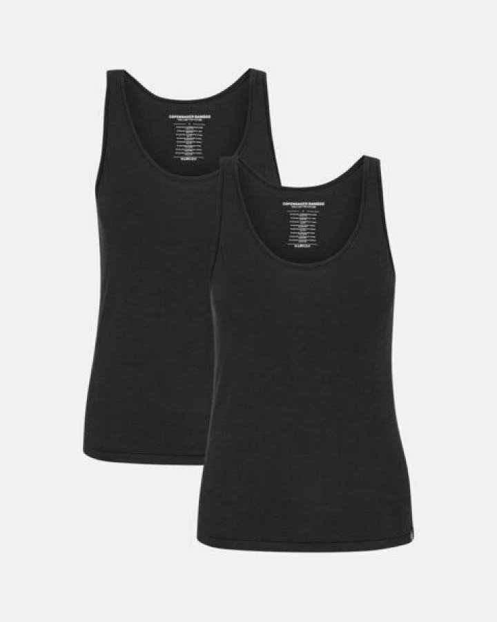Copenhagen Bamboo 2 Stück Schwarzes Bambus Tank Top