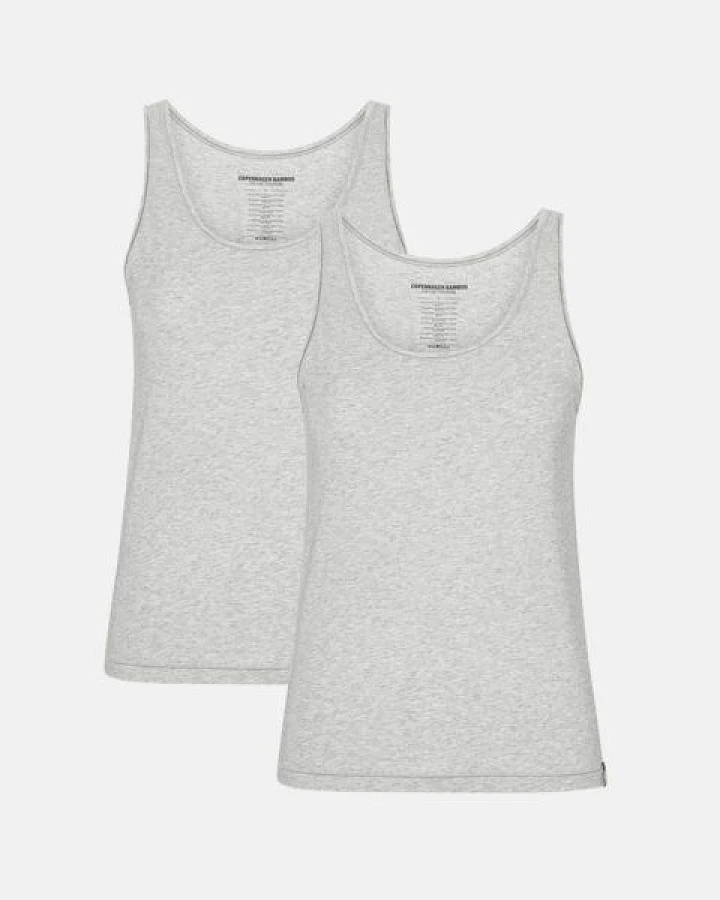 Copenhagen Bamboo 2 graue Tanktops aus Bambus