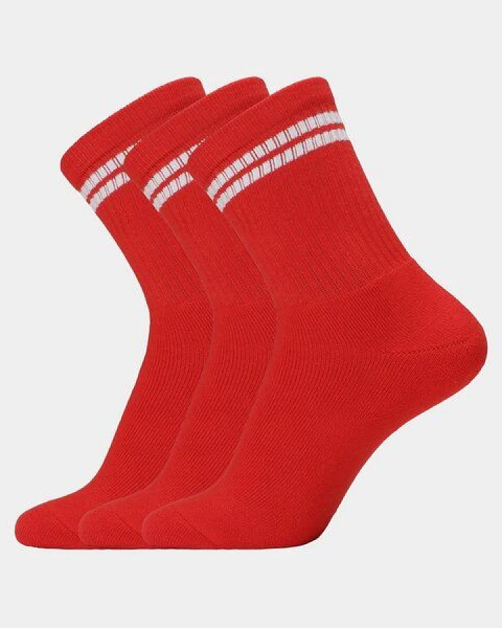 Copenhagen Bamboo 3 Paar rote Tennissocken aus Bambus