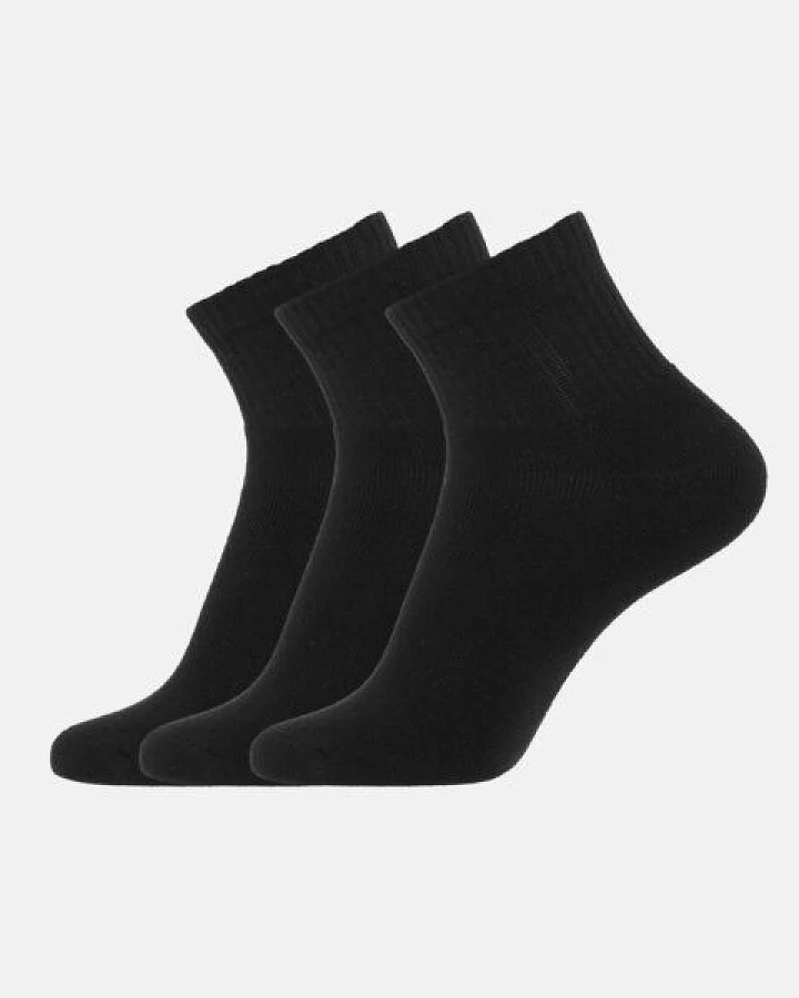 Copenhagen Bamboo 3 Paar schwarze Tennissocken aus Bambus