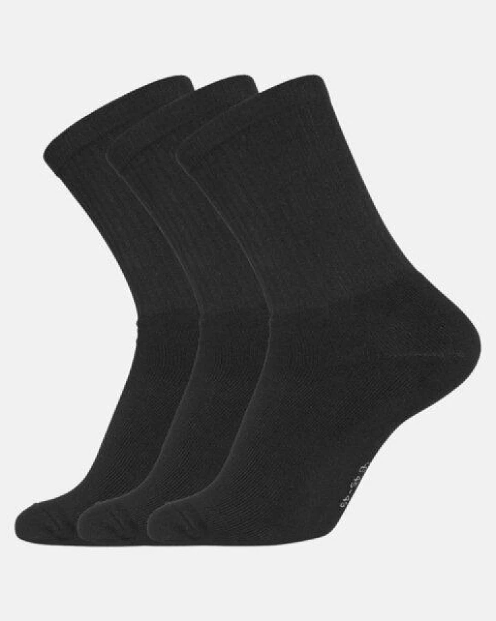 Copenhagen Bamboo 3 Paar schwarze Tennissocken aus Bambus