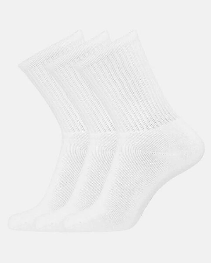 Copenhagen Bamboo 3 Paar weiße Tennissocken aus Bambus mit langer Rippe