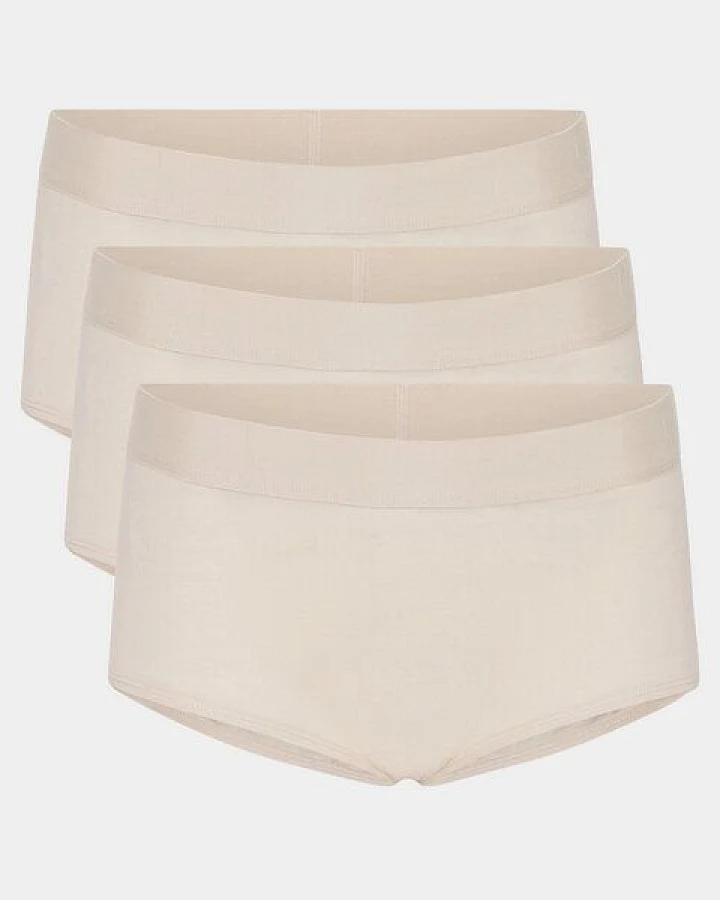 Copenhagen Bamboo 3 Stück cremefarbene Bambus-Hipster-Slips