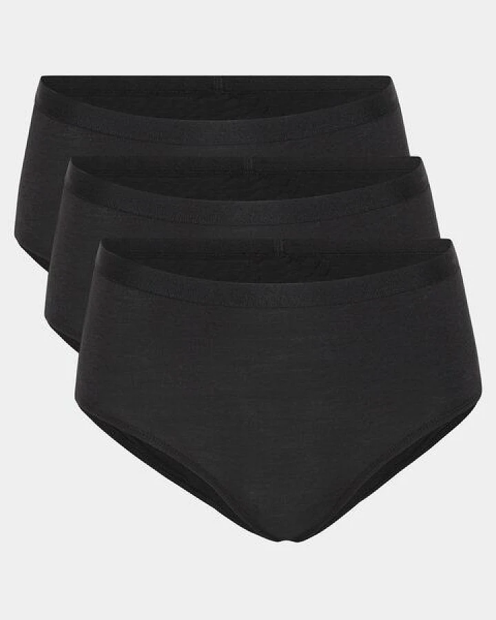 Copenhagen Bamboo 3 schwarze Maxislips aus Bambus