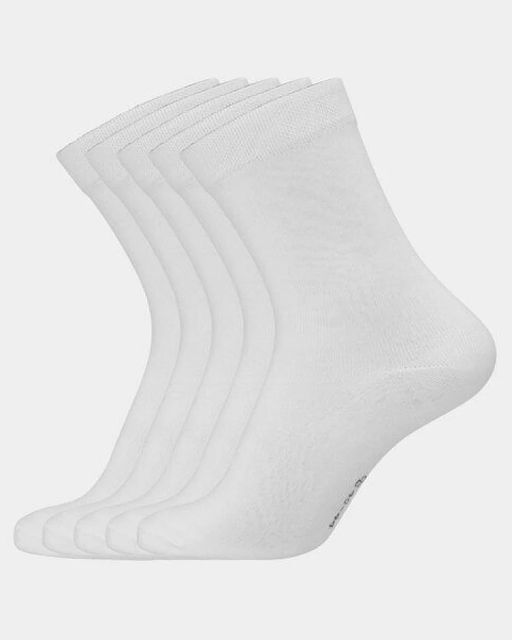 Copenhagen Bamboo 5 Paar weiße Socken aus Bambus